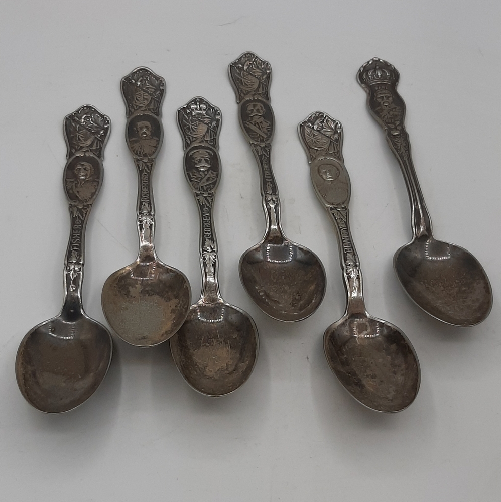 1881 Rogers A1 Military Commemorative Lot 6 Spoons Fisher George Beatty Roberts